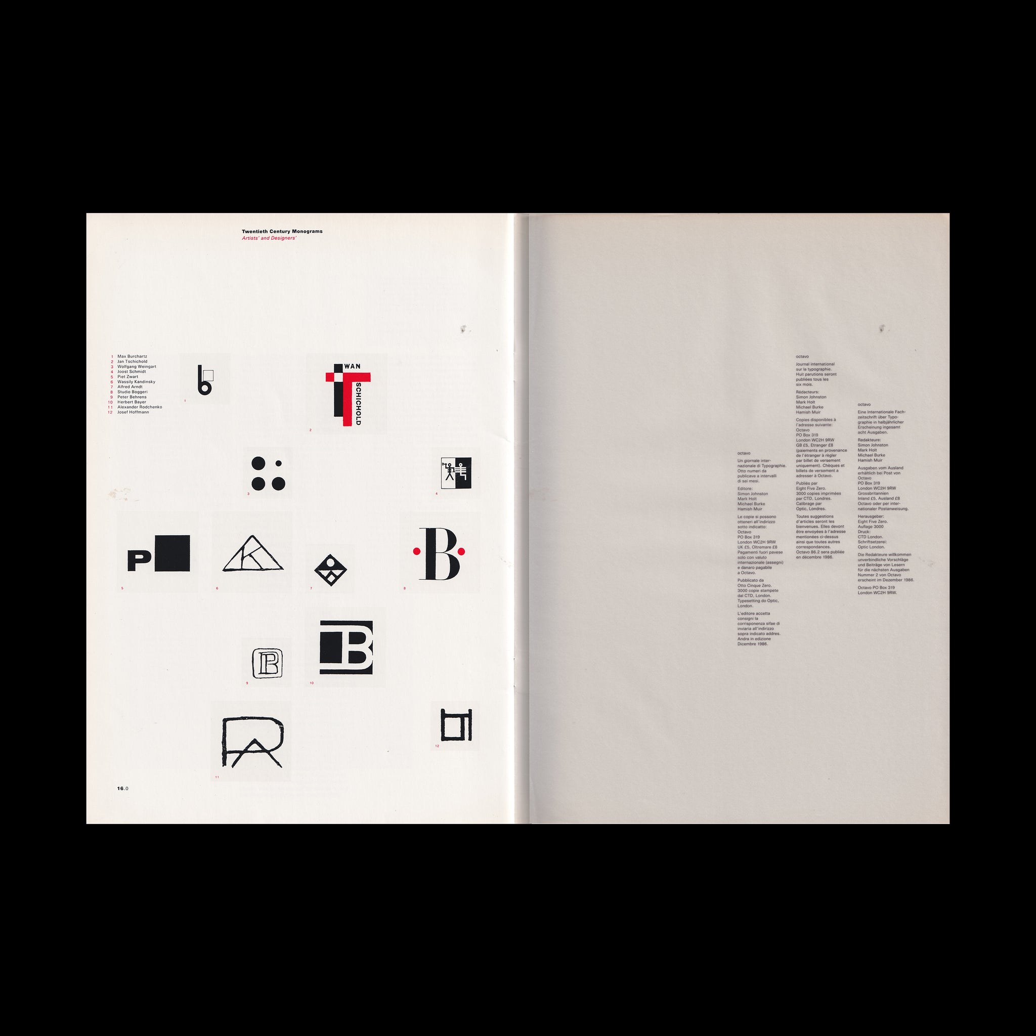 Octavo Issue 86.1, 1986